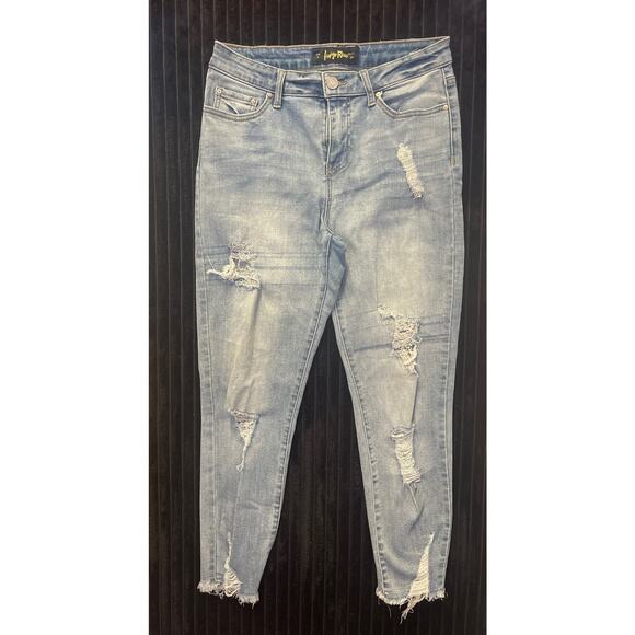 Indigo Rain Women’s Light Wash Distressed Jeans – Size 9/28 - Picture 1 of 5